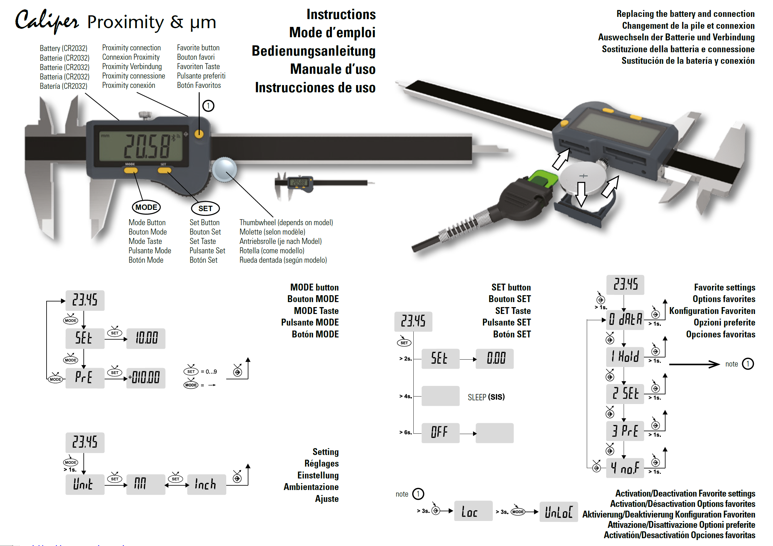 Manual caliper Proximity